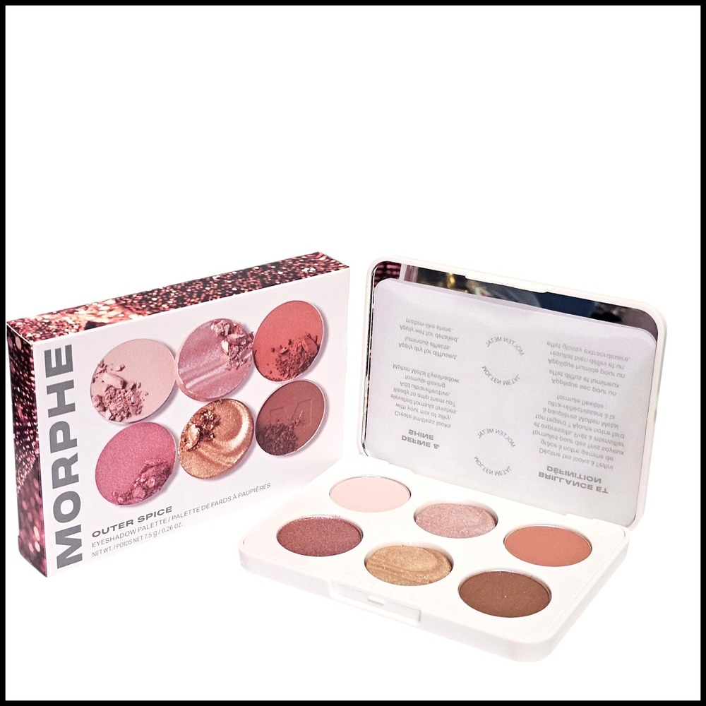 Morphe Outer Spice Eyeshadow Palette Makeup 6 Pan Shades New in Box